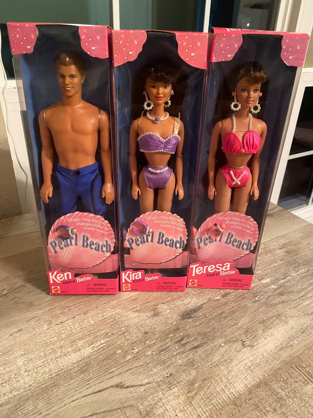 Barbie Pearl Beach Set of 3 Dolls NRFB: Kira,Ken, & Teresa.