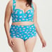 TORRID blue white hearts bikini top size 1