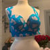TORRID blue white hearts bikini top size 1