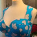 TORRID blue white hearts bikini top size 1