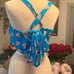 TORRID blue white hearts bikini top size 1