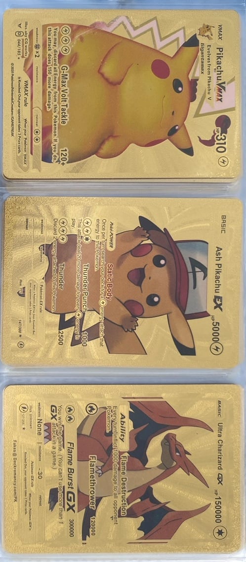 Pokemon gold foil cards rare