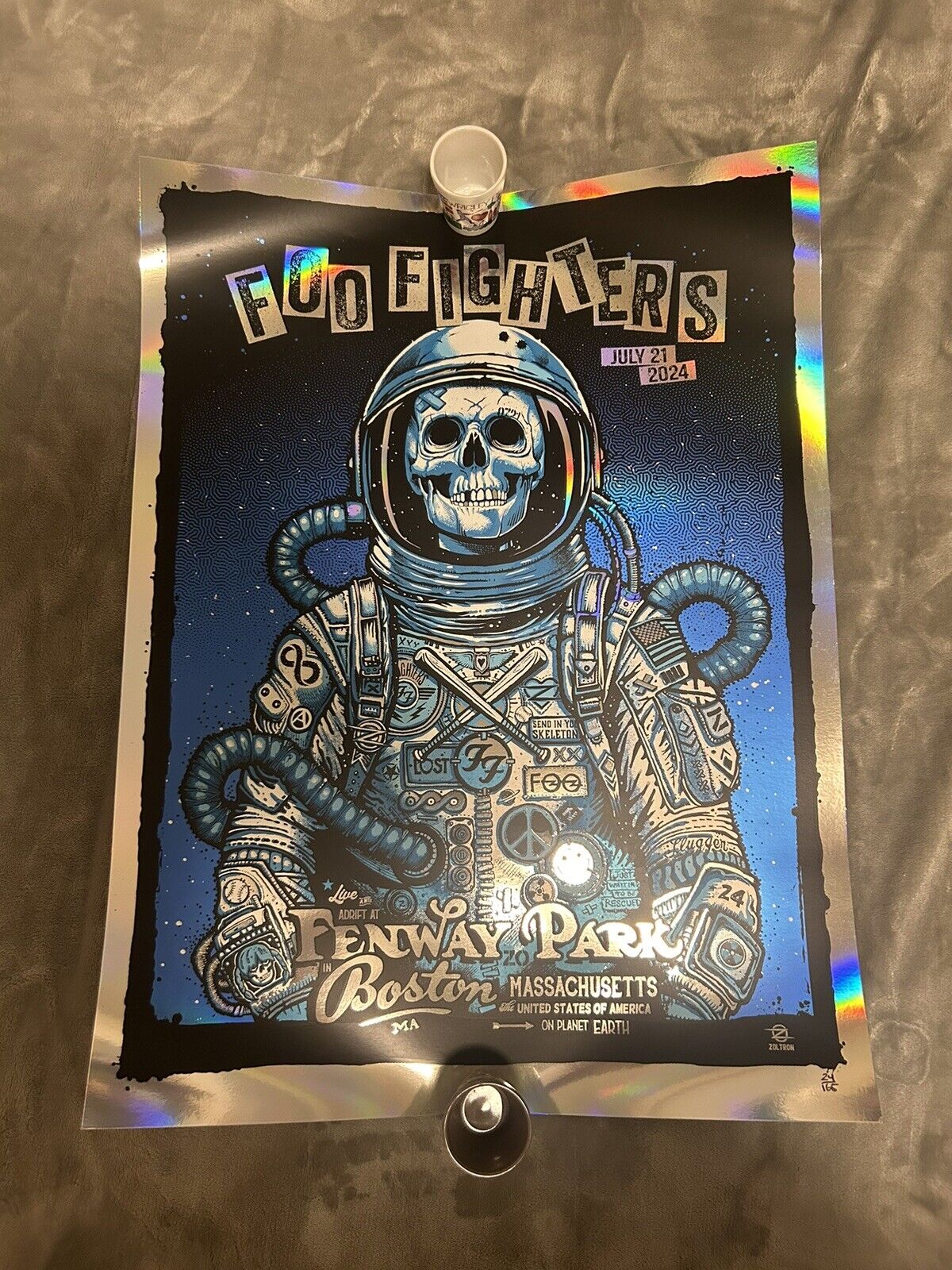 Foo Fighters Foil Poster Limited Edition 24/165 Fenway Park July 21, 2024 ￼￼