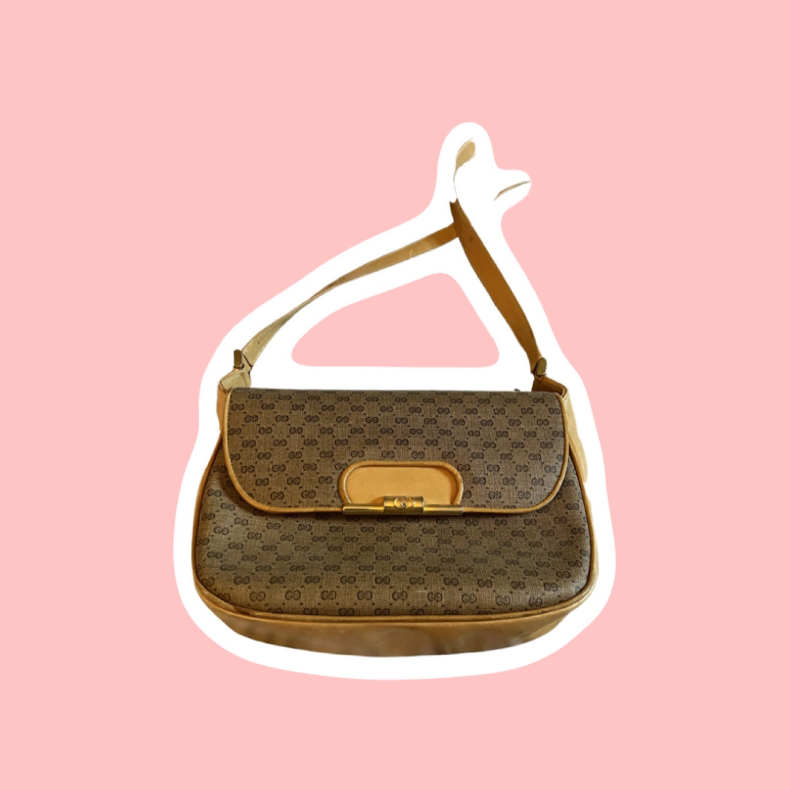 Gucci Vintage 90s canvas cross body bag