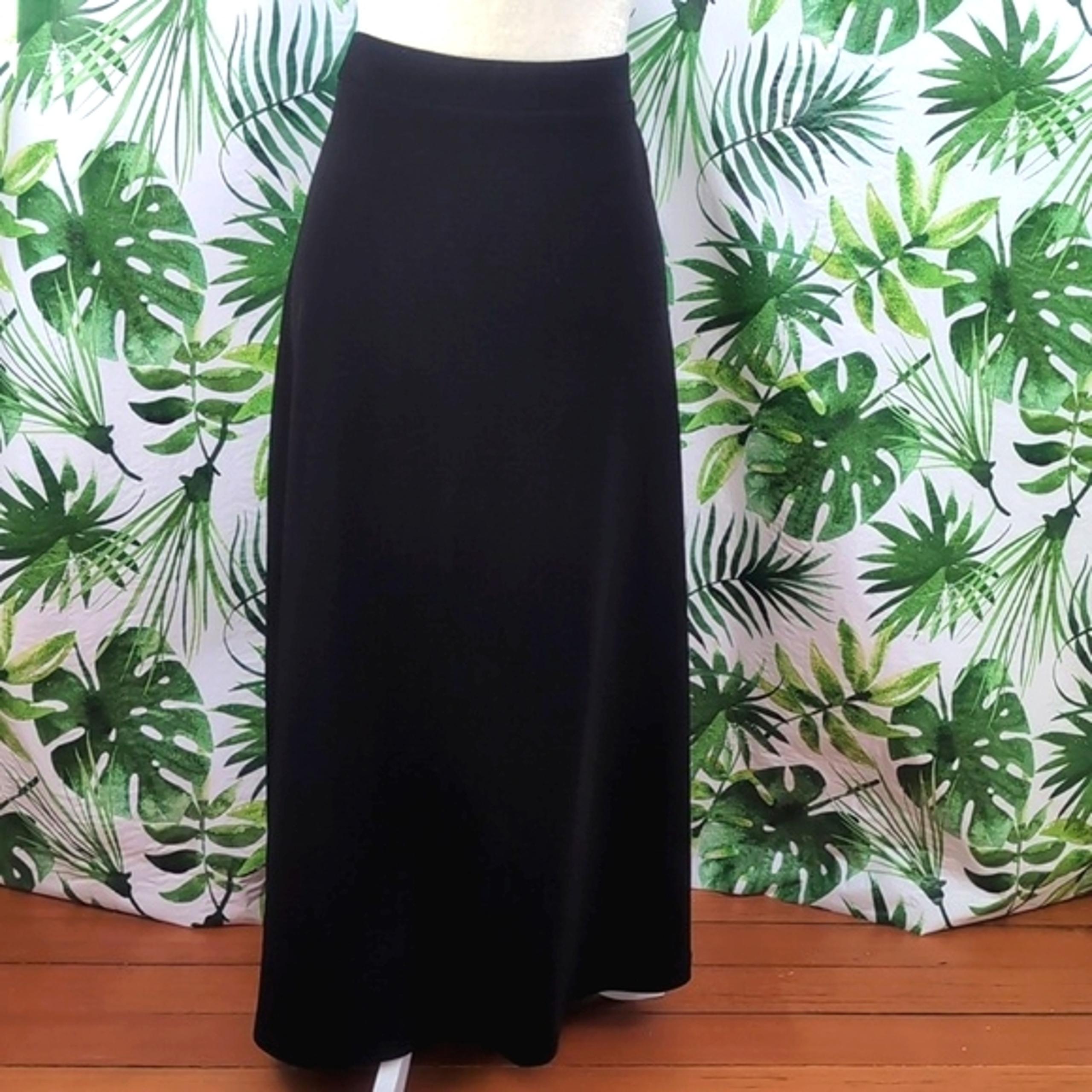 Kasper Black A-Line Maxi Skirt (Size: X-Large)