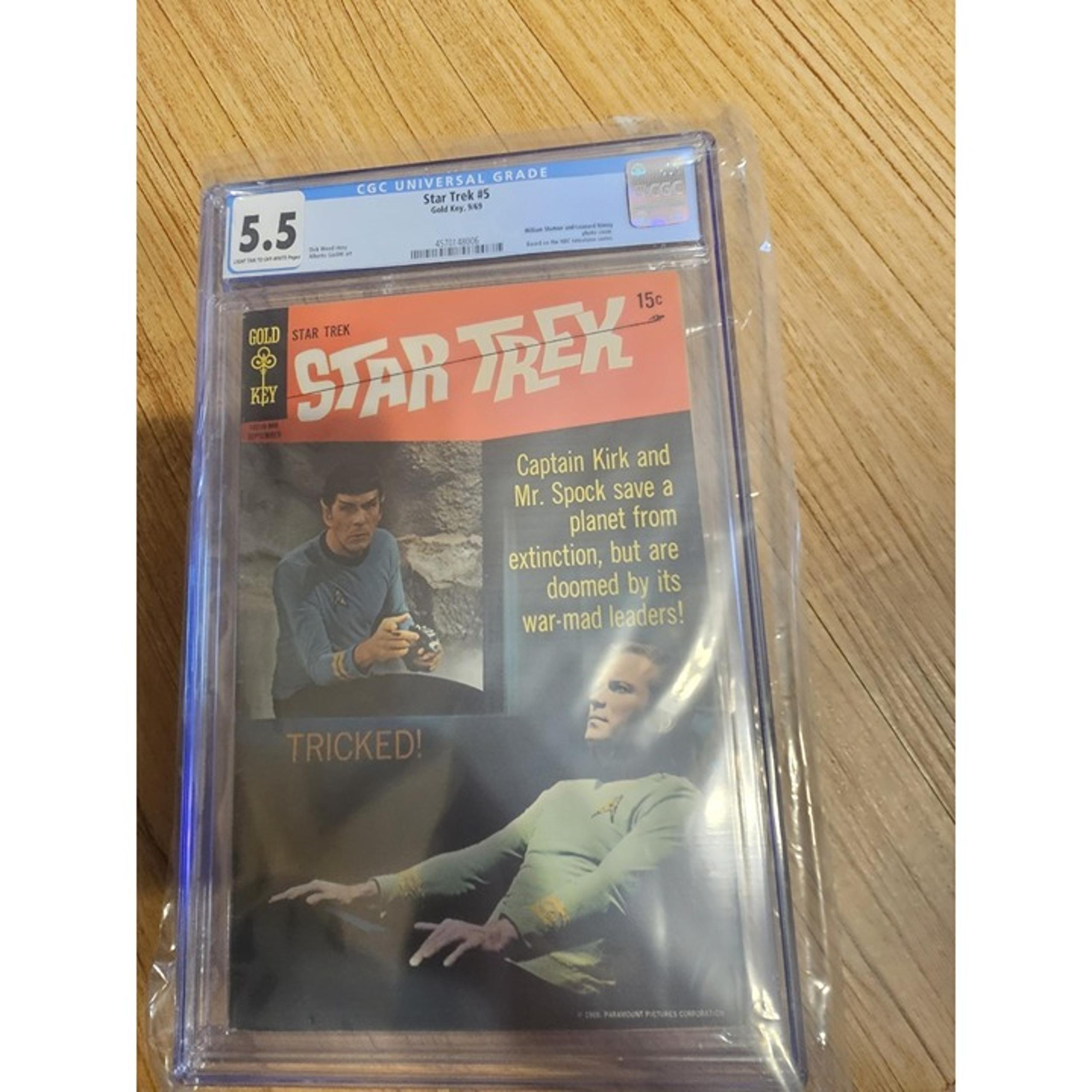 Star Trek Gold Key Comic Book #5 CGC Graded 5.5 1969