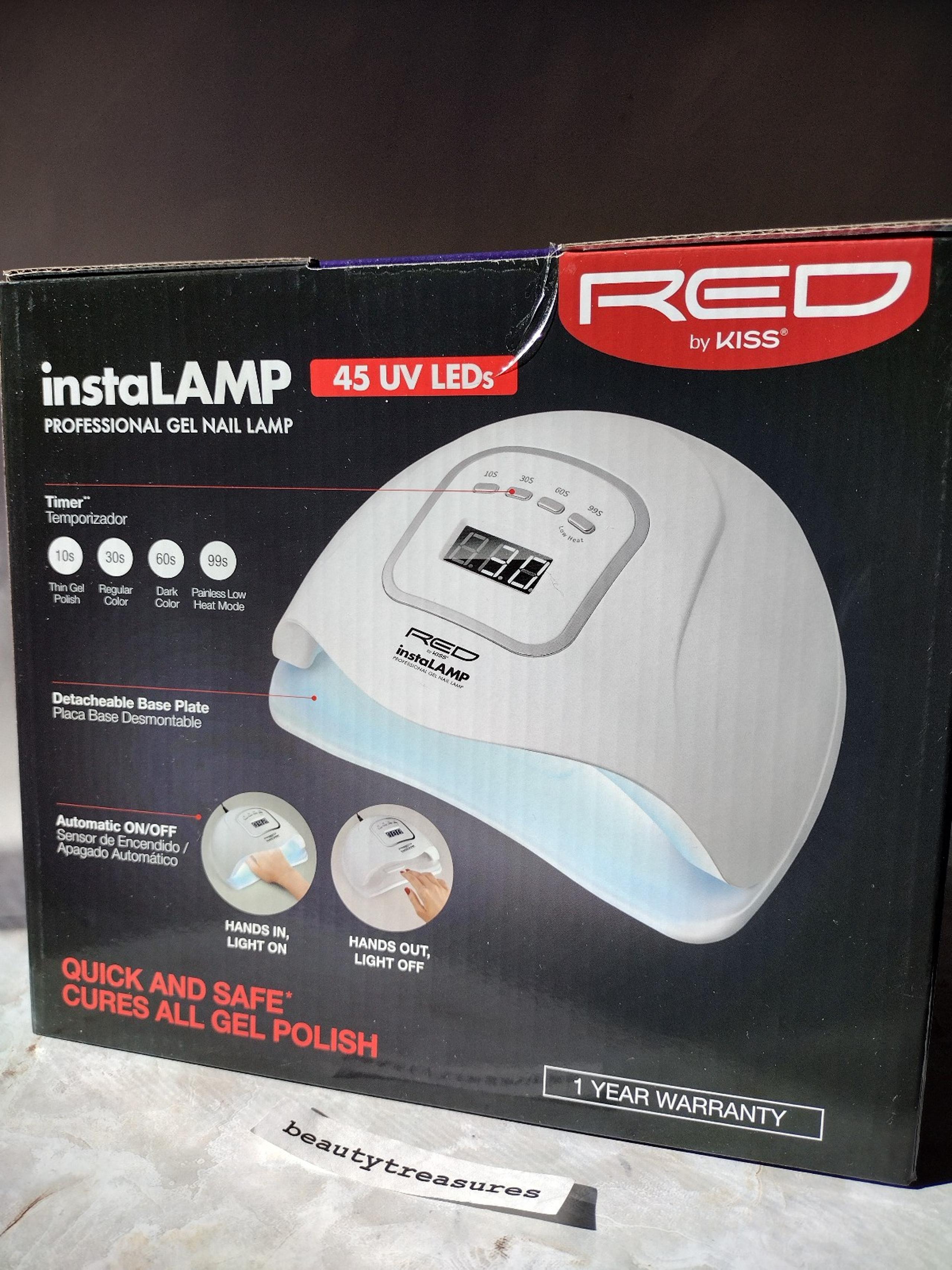 New/sealed Red By Kiss Professional Gel Nail Lamp Instalamp UV01 45 UV LEDs