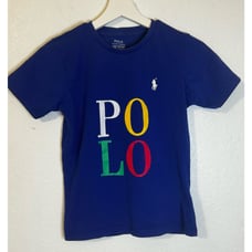 Polo Ralph Lauren Boys T-Shirt Block Letters XXL (11/12) Blue