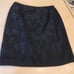 Josephine Chaus silk blend black floral skirt women's size 6