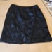 Josephine Chaus silk blend black floral skirt women's size 6