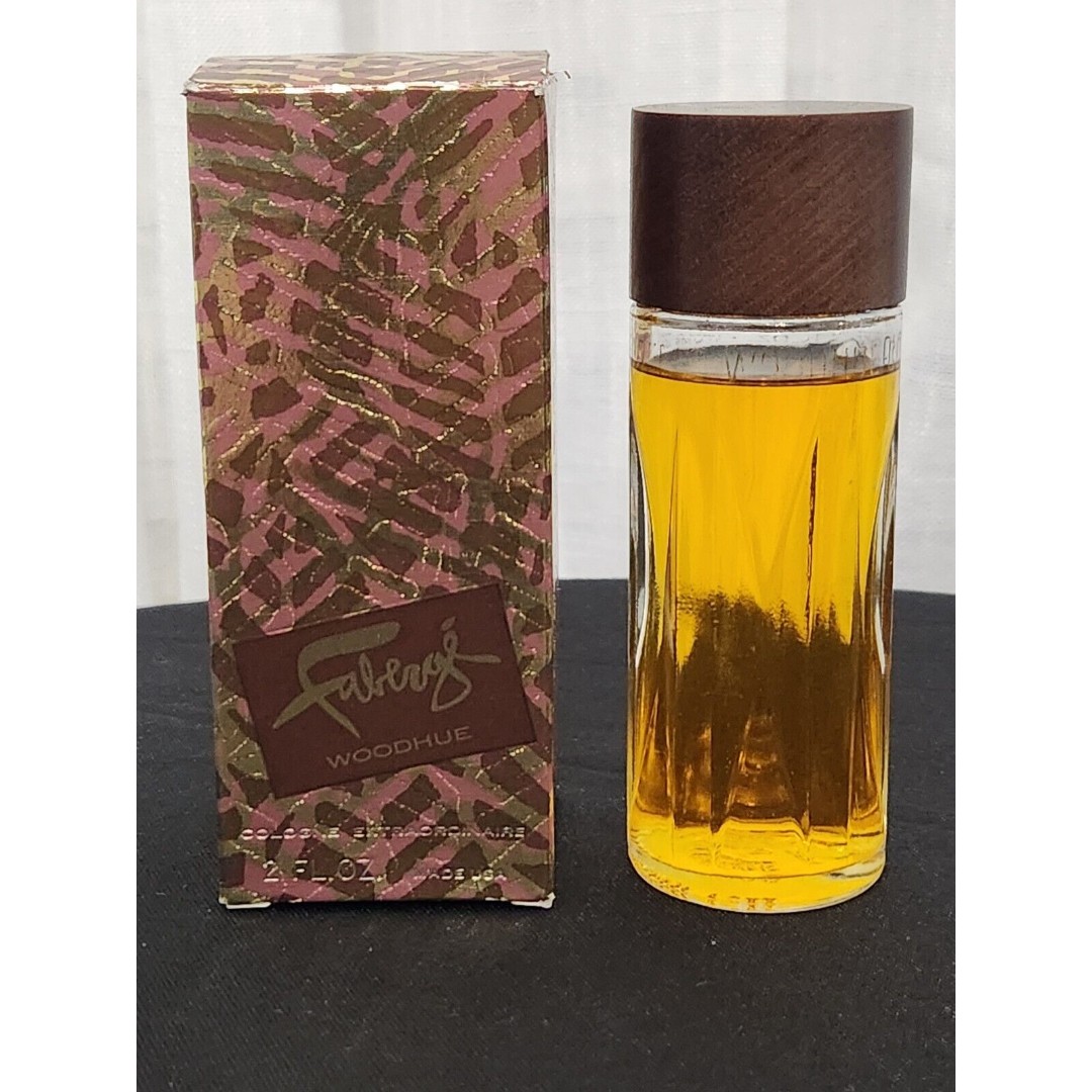 Vintage Faberge Woodhue Cologne Extraordinaire Splash 2 FL oz w/ Box