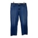 Eileen Fisher Cropped Jeans Mid Rise Dark Wash Relaxed Fit Women’s Size 14
