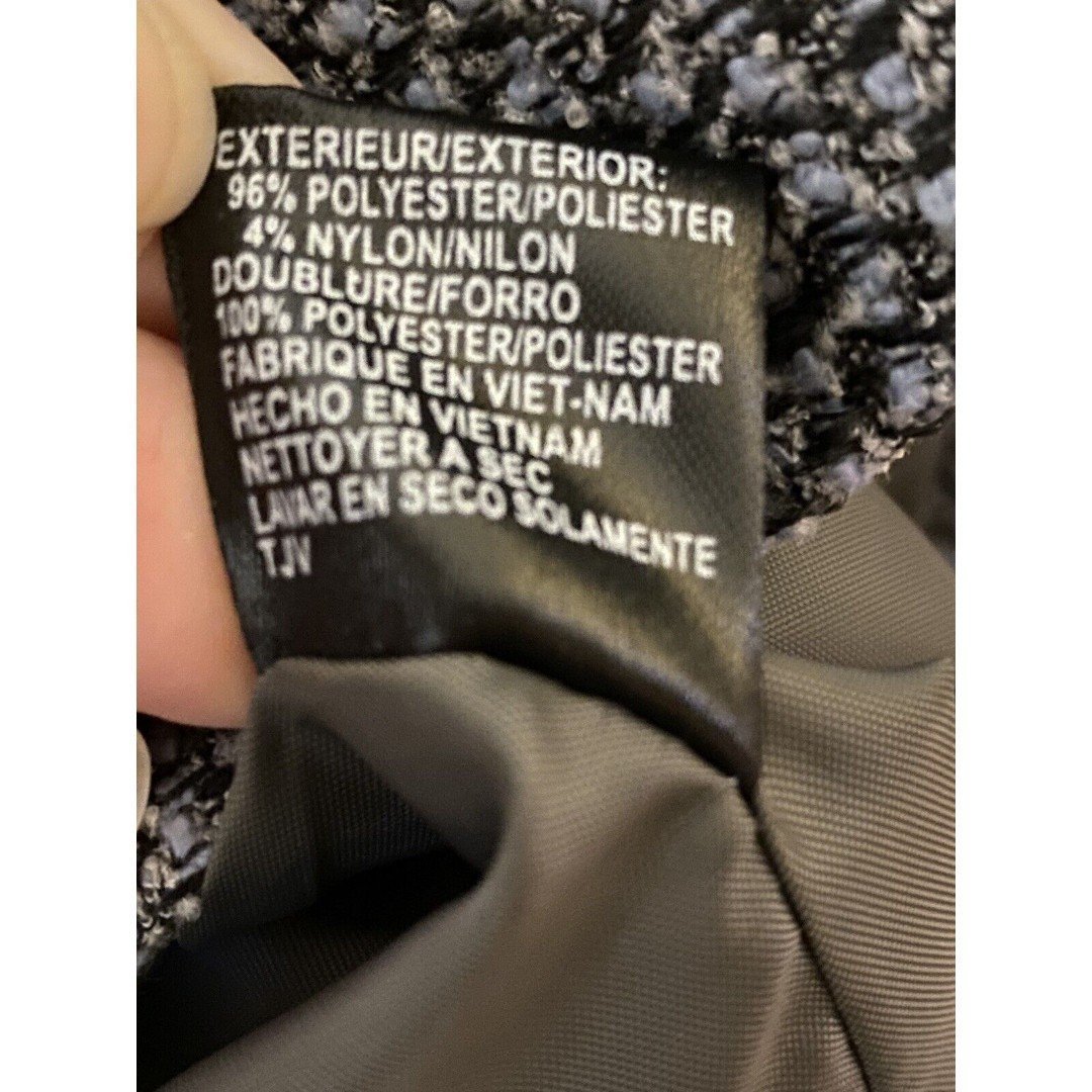 Manhattan Couture Women's Blue/Black Heathered Lined Blazer