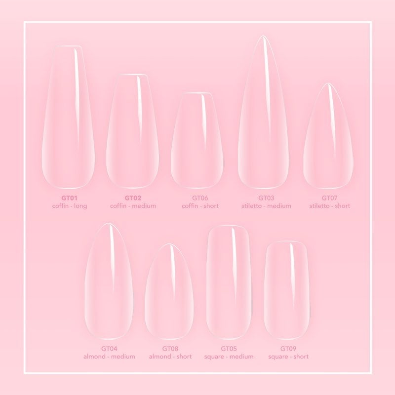 Kiara Sky Gelly Tips CoffinShort+Gelish