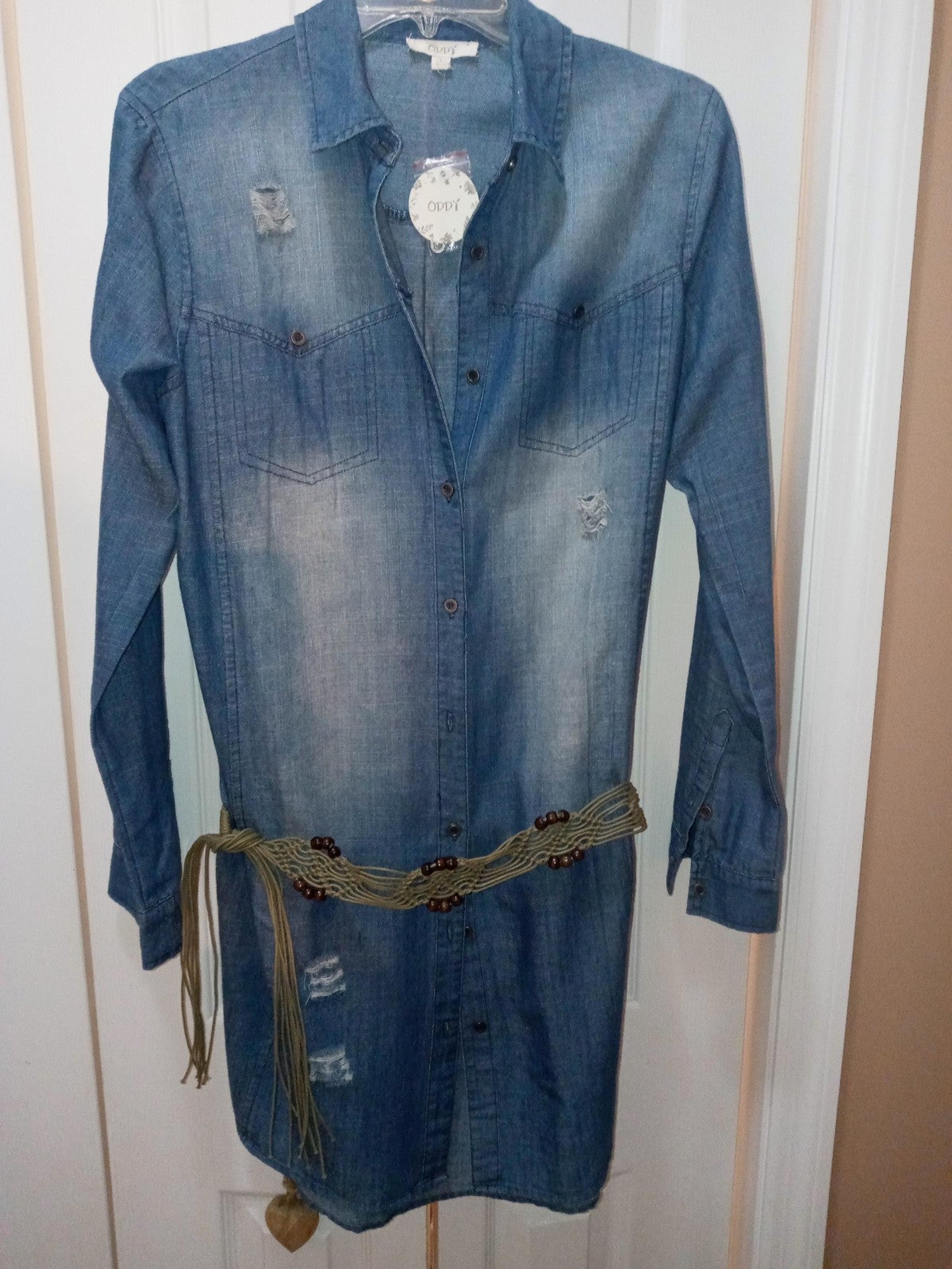 BLUE JEAN MINI DRESS