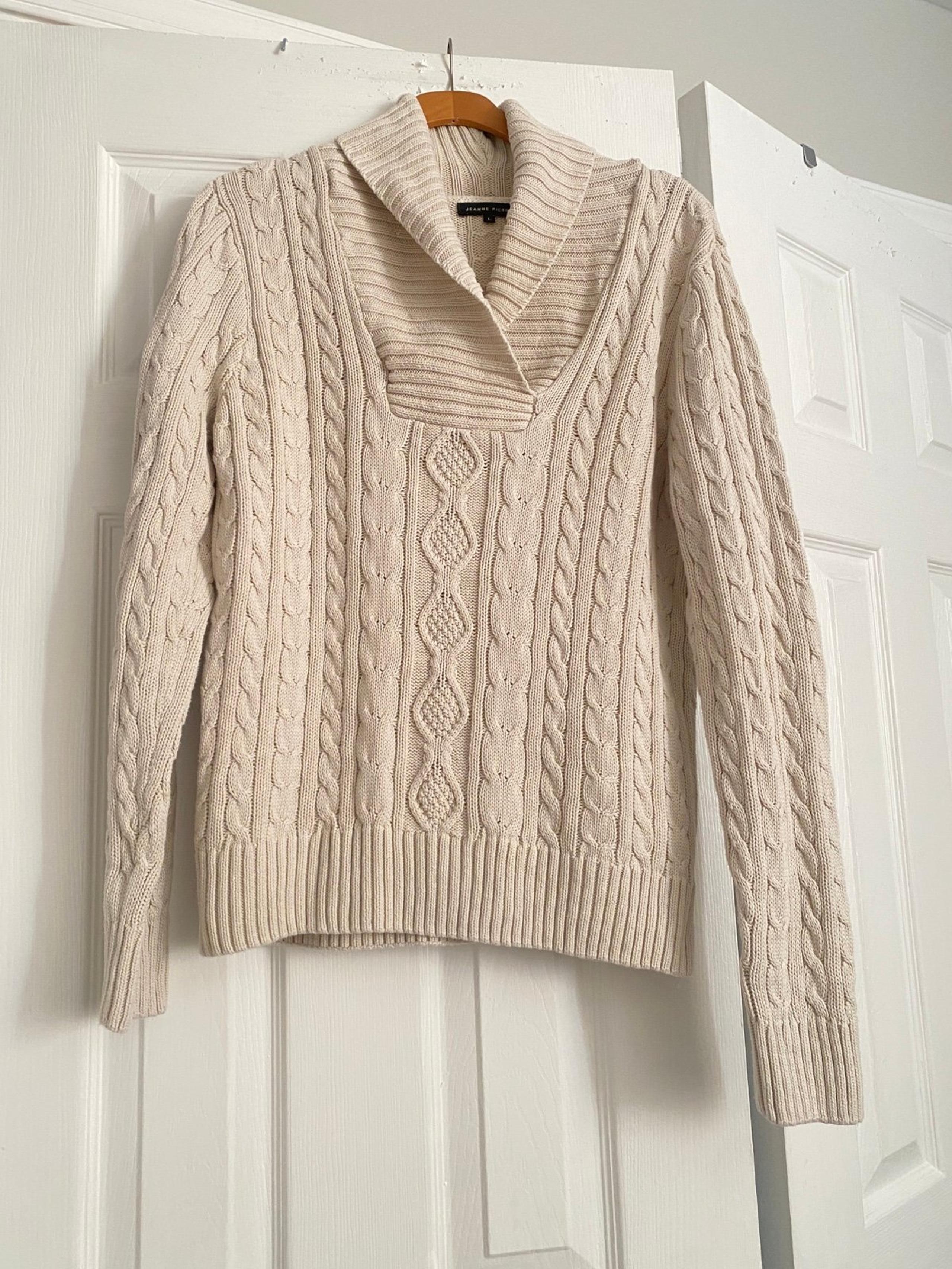 JEANNE PIERRE Pullover Collared Sweaters