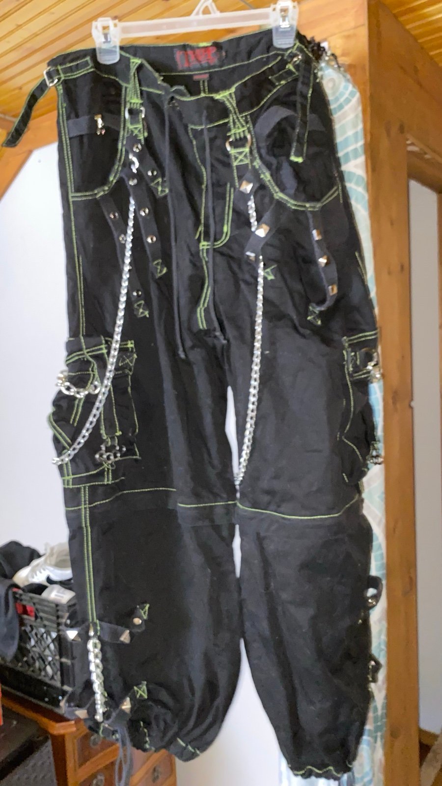 Tripp NYC XL Raver/Goth Black Versatile Cargo Pants