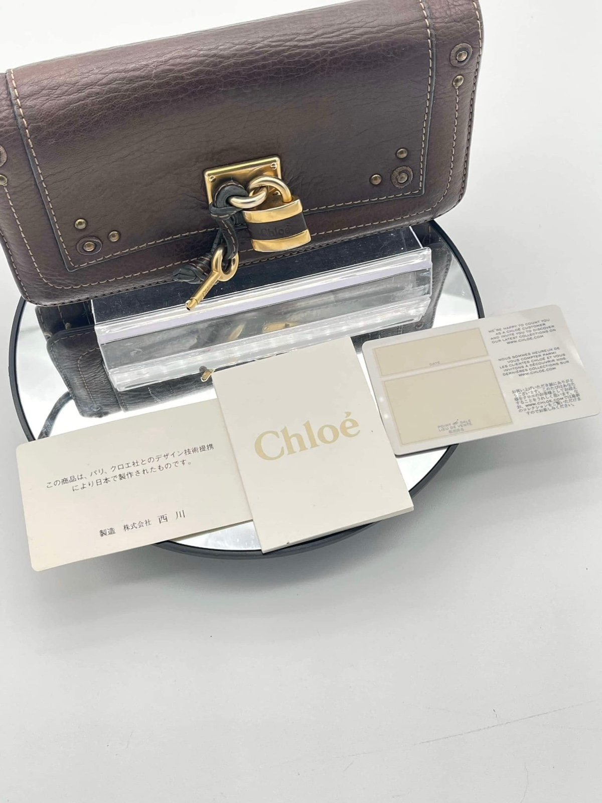 【CHLOE】BIFOLD WALLET Chloe Leather Compact Bifold Wallet Purse Black ChloéC | eBay