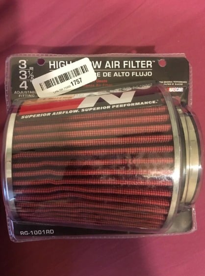 4-Inch Round Tapered Air Intake Filter Washable High Performance