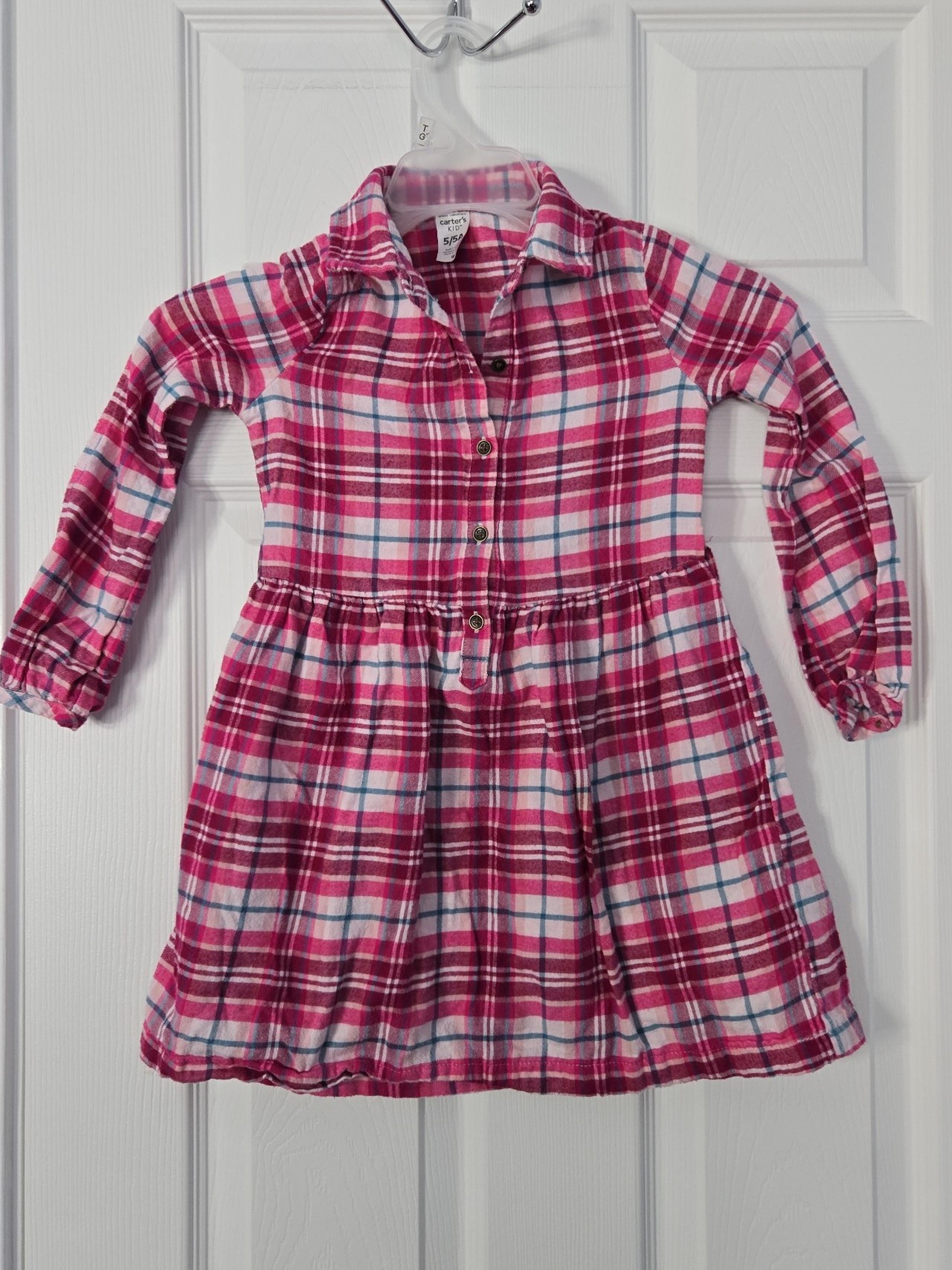 Carter's Girls Fannel Dress Size 5/5A long sleeve