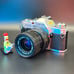 Canon AV-1 35mm film camera body with 35-70mm f/3.5-4.5 zoom lens, tested, works