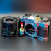 Canon AV-1 35mm film camera body with 35-70mm f/3.5-4.5 zoom lens, tested, works