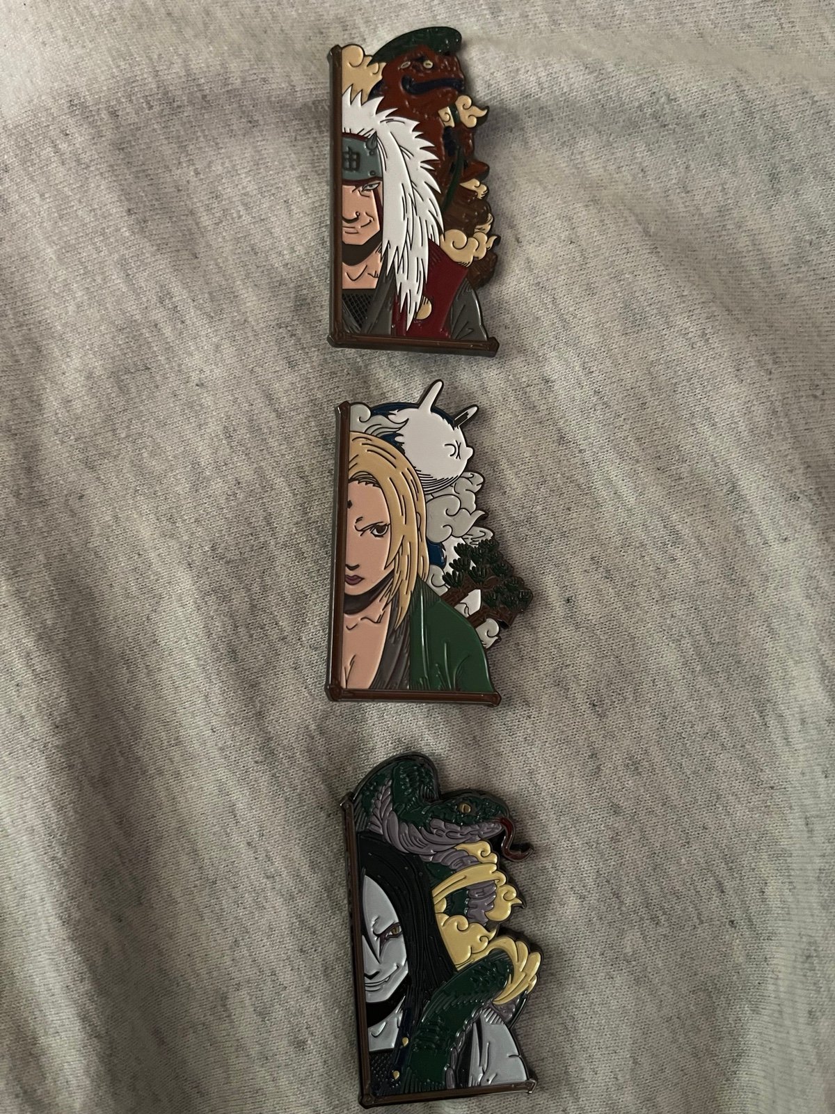 Naruto Enamel pins Set of 3 Orochimaru Jiraiya Tsunade