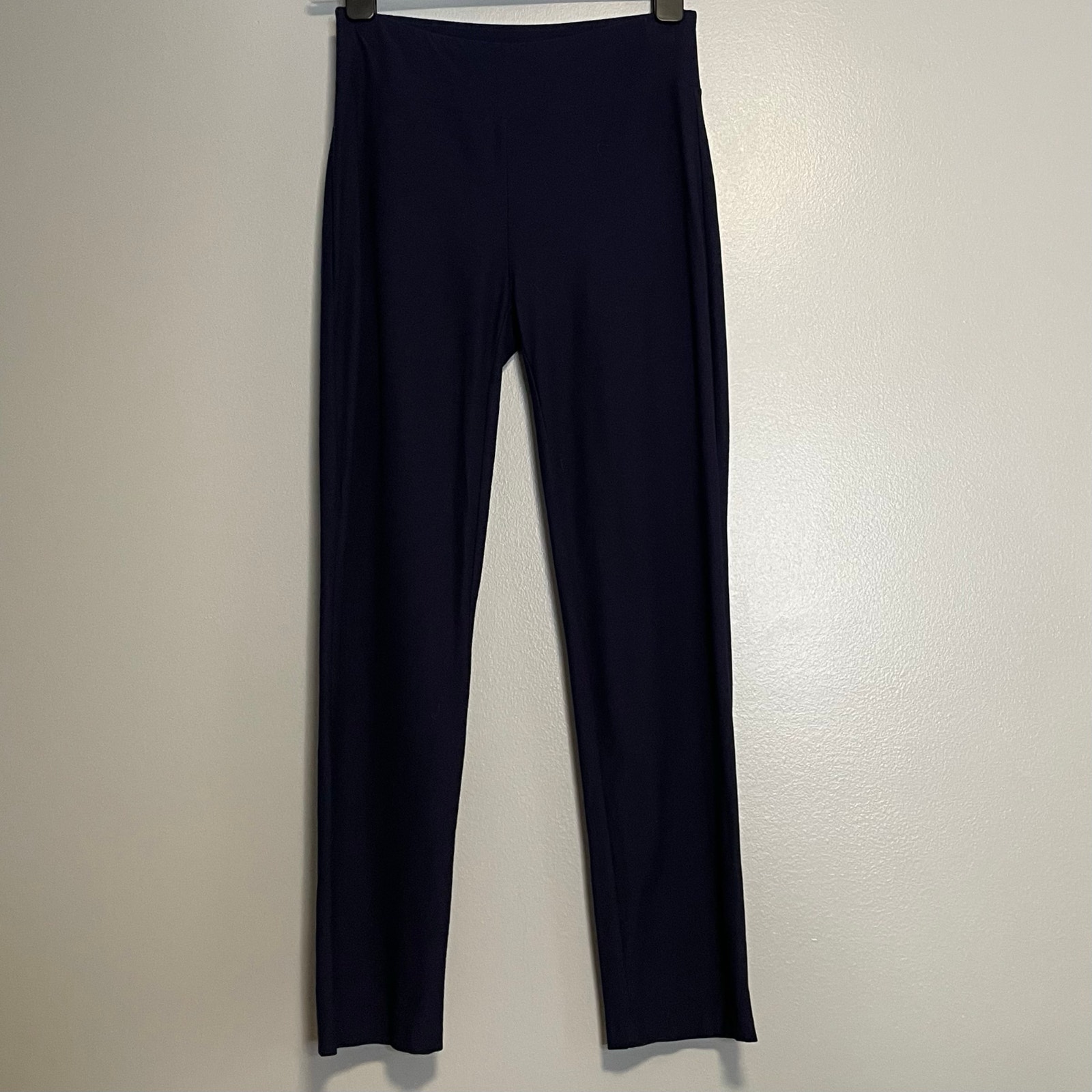 Eileen Fisher Blue Washable Crepe Slim Ankle Pull On Pants PS Petite Small