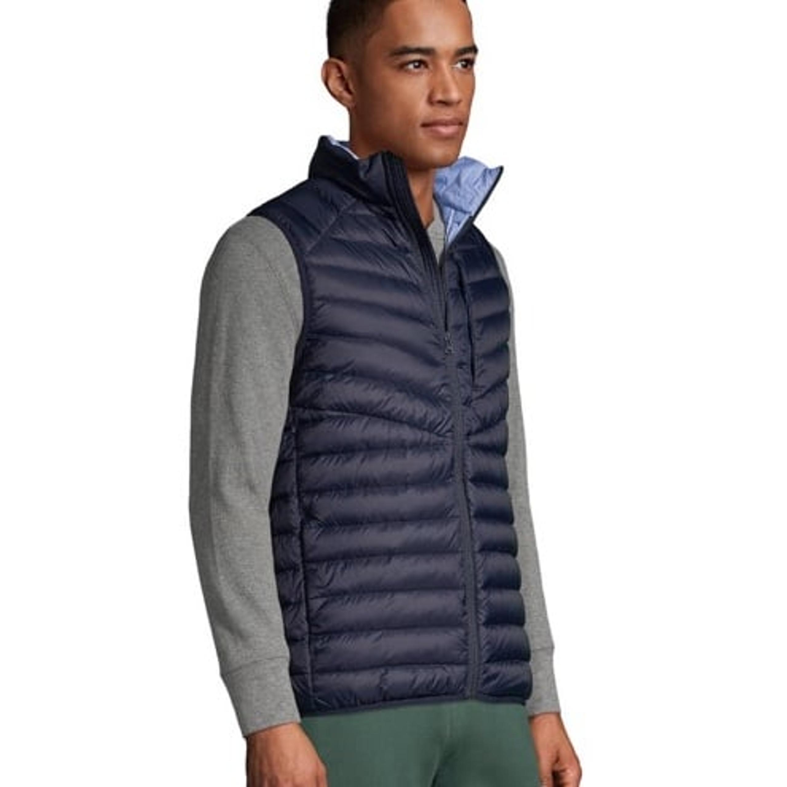 Lands' End Wanderweight Ultralight Navy Blue Down Vest Men’s L