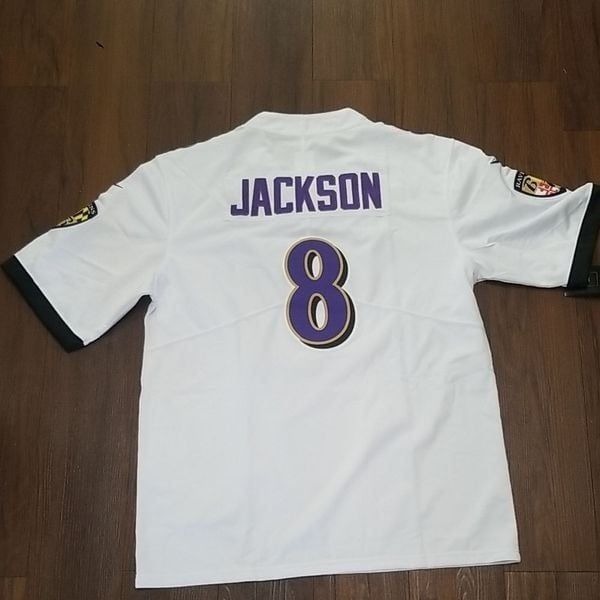 Baltimore Ravens Nike Game Road Jersey -White - Lamar Jackson Mens size XL