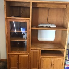 Solid oak entertainment center very very