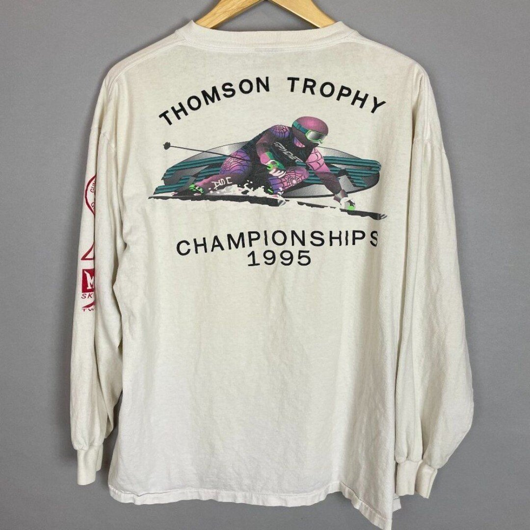 Vintage Spyder Shirt Snowboarding Skiing Men Long Sleeve Grunge Thomson Trophy