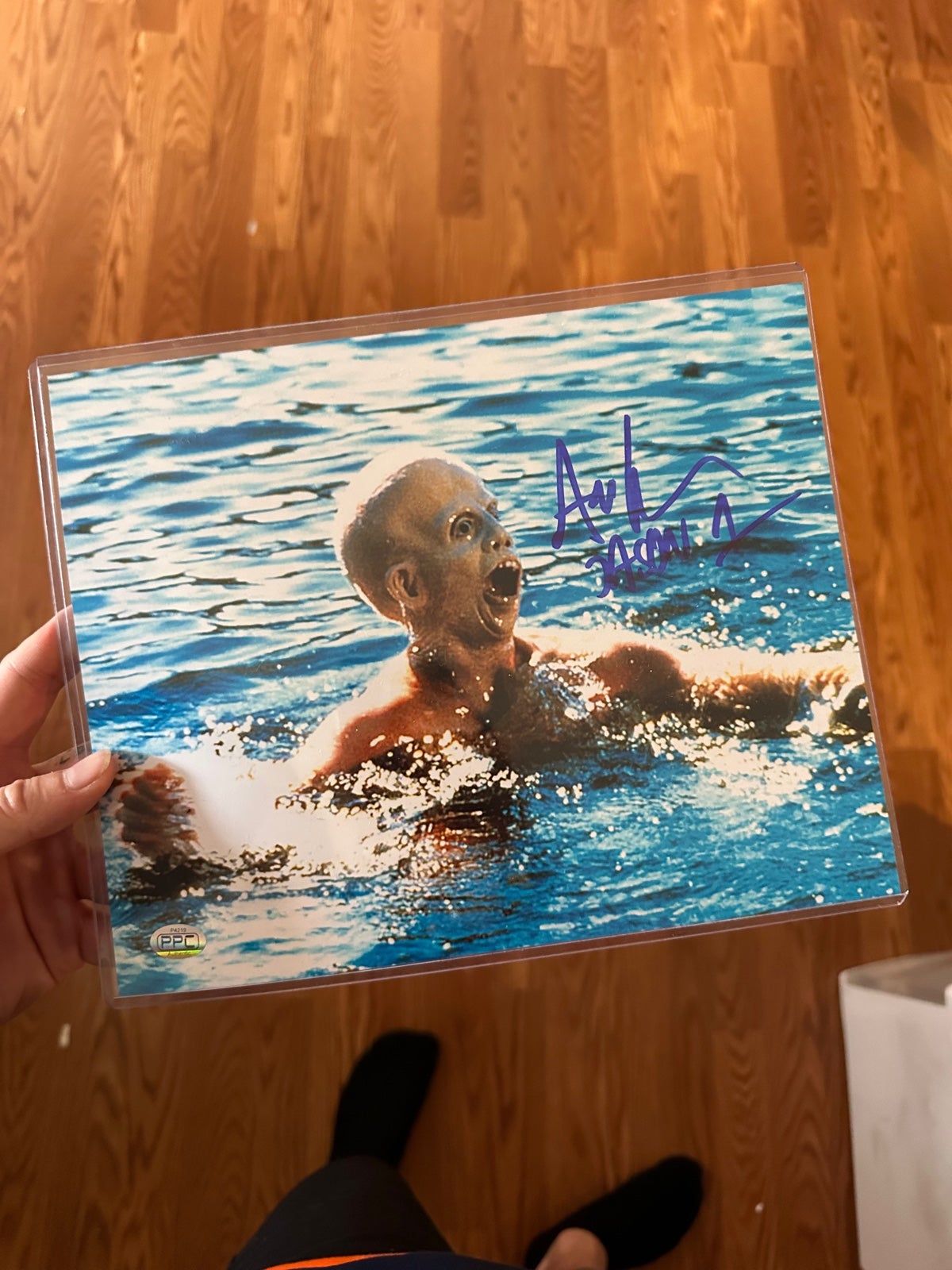 Signed Ari Leahman drowning photo Jason Vorhees
