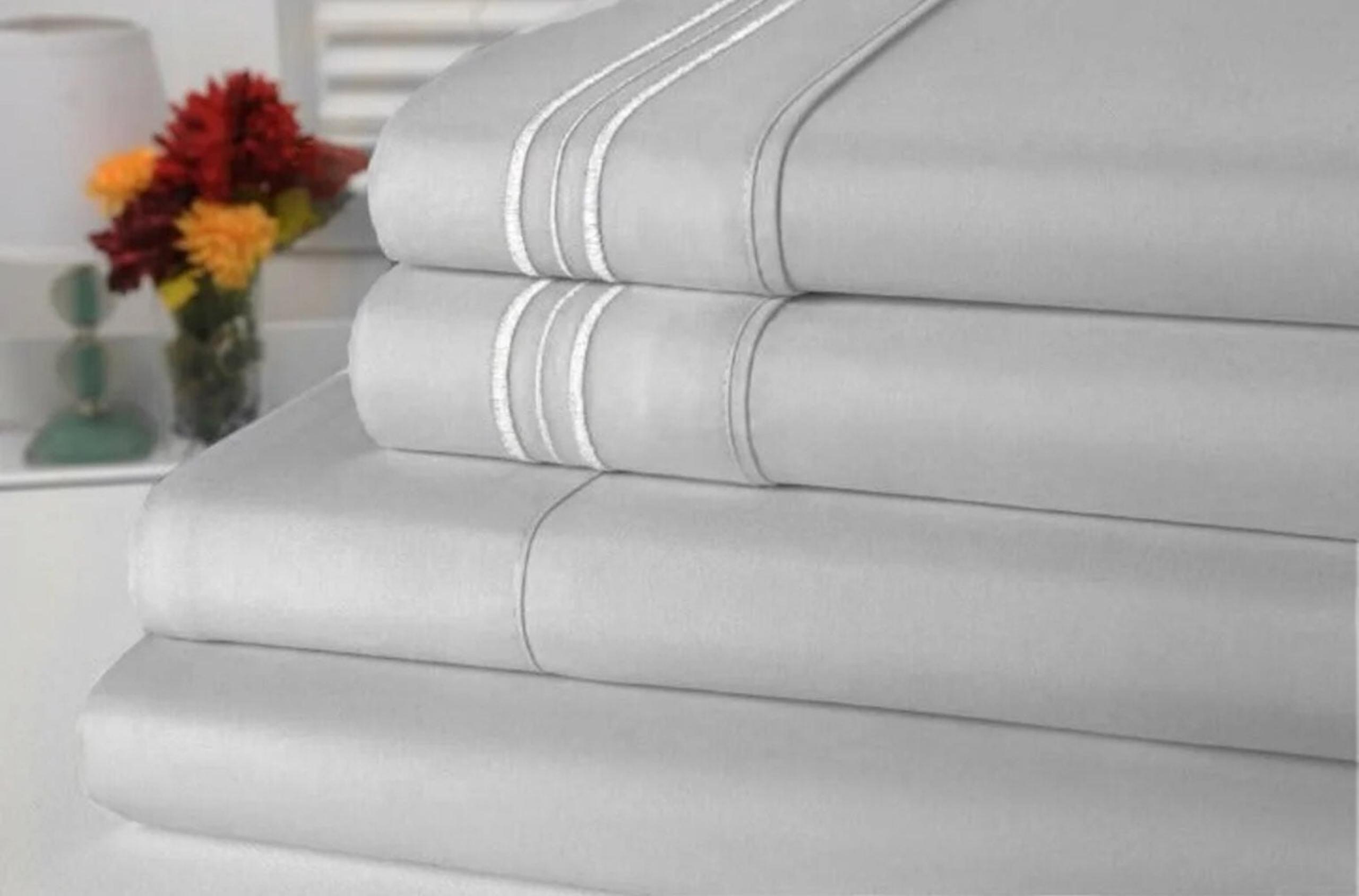 LIGHT GRAY QUEEN SIZE BAMBOO SHEET SET