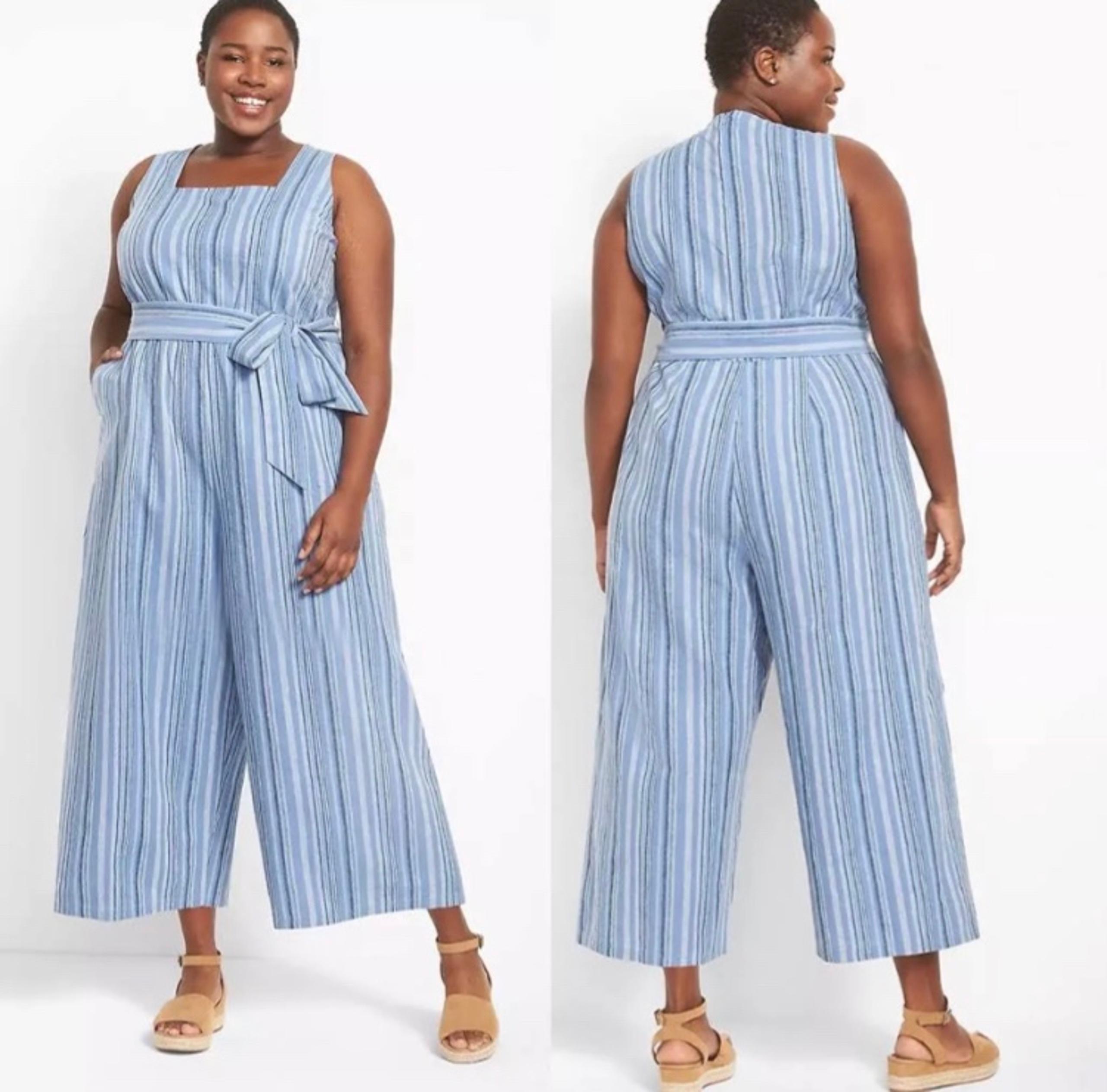 Lane Bryant linen jumpsuit size 14 new with tags
