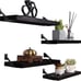 Rustic Wood Floating Shelves for Wall Decor Farmhouse Wooden Wall Shelf Set of 4