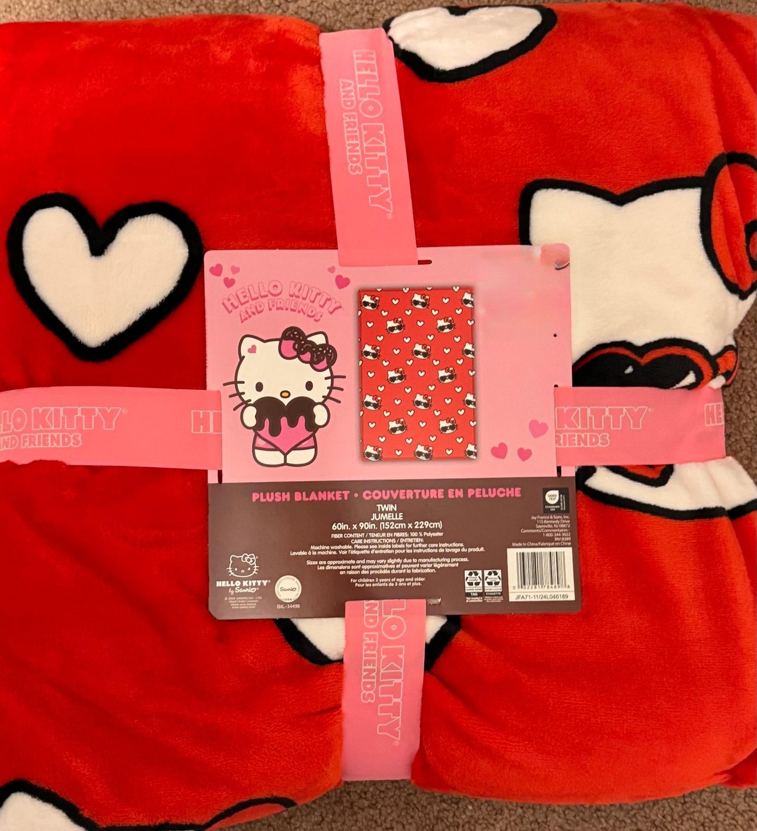 Hello Kitty Red Hearts, Shades Twin blanket