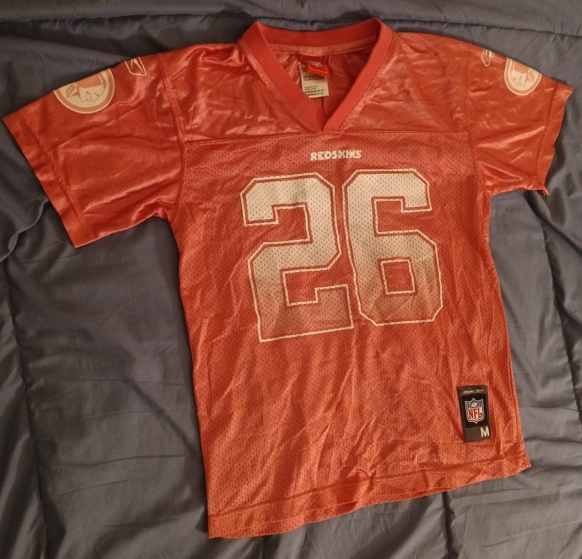 2 Breast cancer Pink Portis #26 Redskins female Jersey Y (Med.) & YS