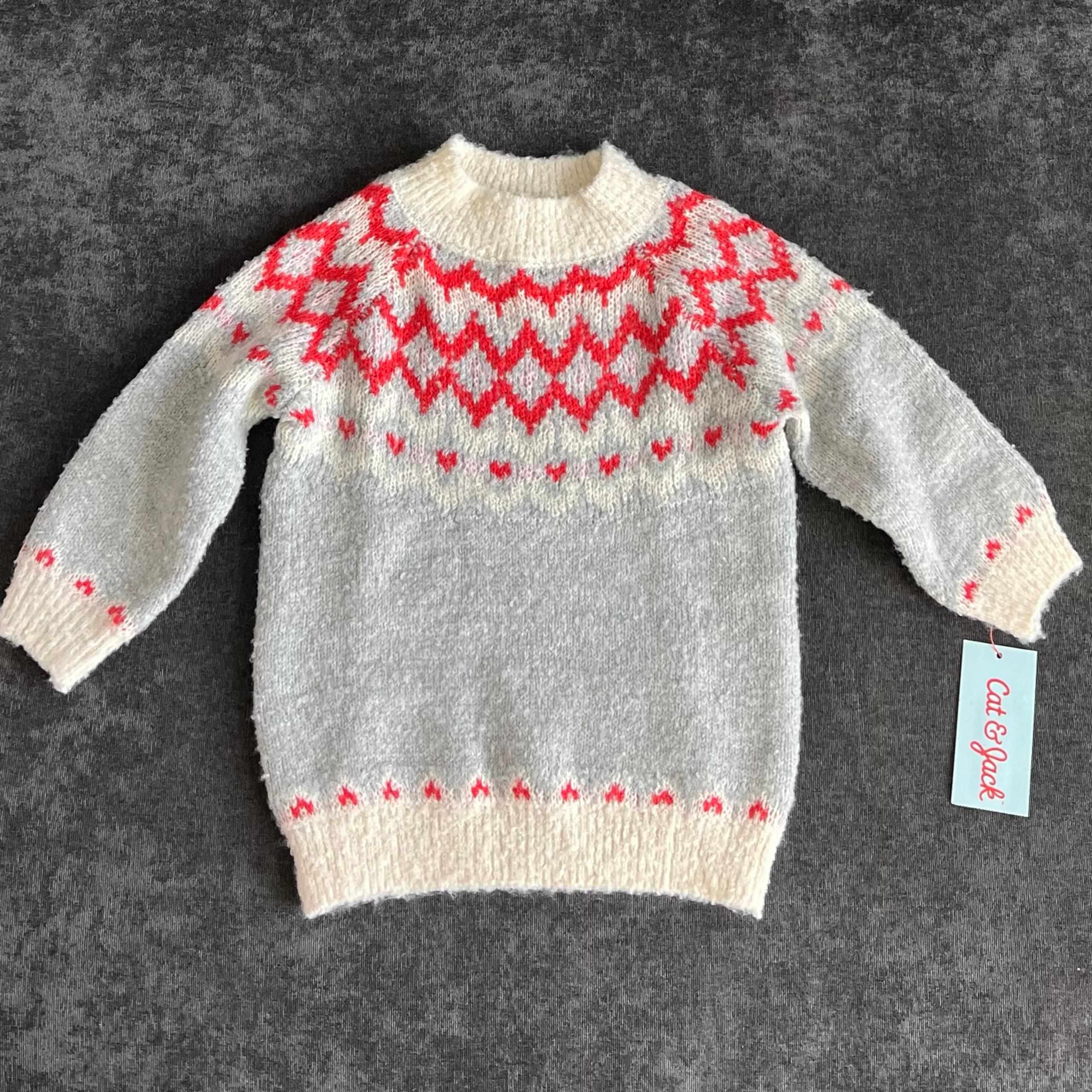 NWT Cat & Jack Fiar Isle Sweater Size 18 Months
