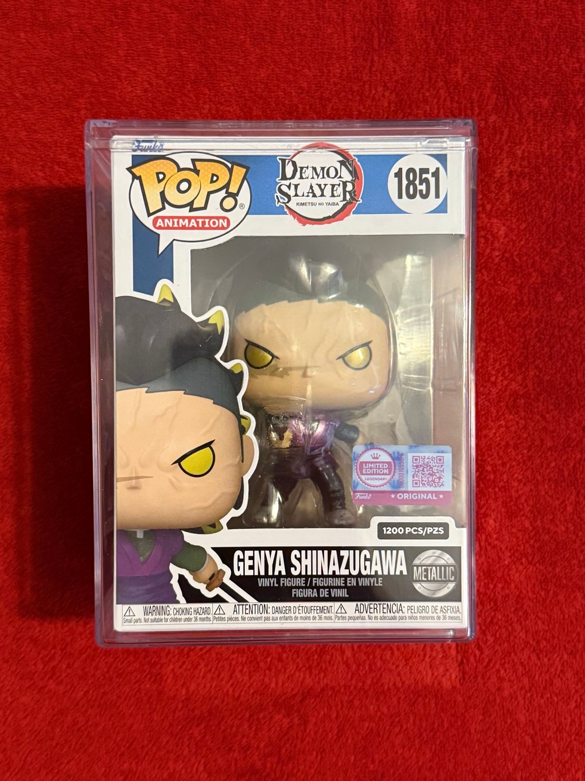 FUNKO POP DEMON SLAYER GENYA SHINAZUGAWA #1851 DEMON FORM METALLIC 1200 PCS