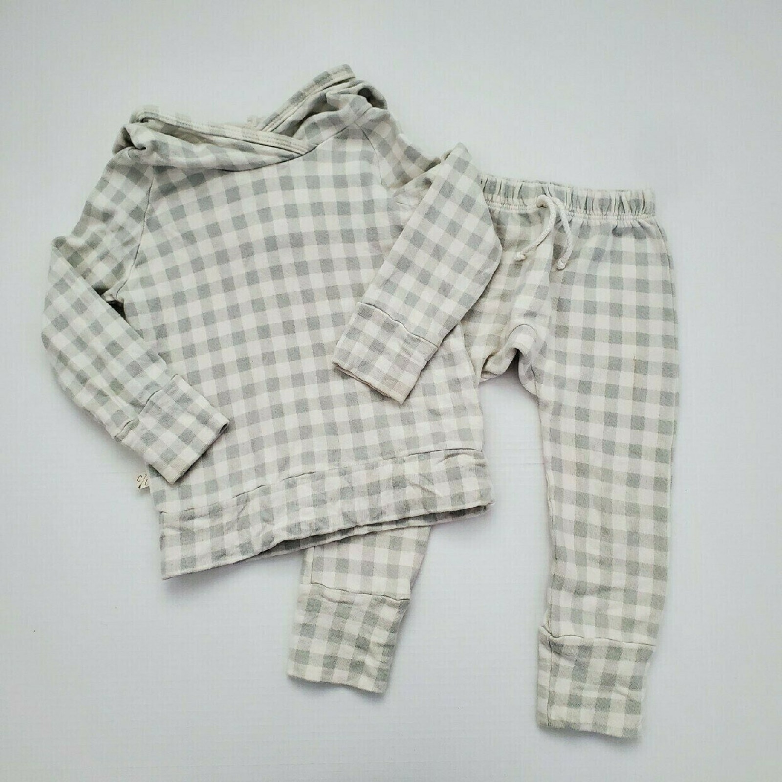Unisex Childhoods Grey Plaid Set 2T