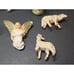 Vintage 1950's COMPOSITION NATIVITY FIGURINE set / 17 Figures 5 Italy WOOLWORTH
