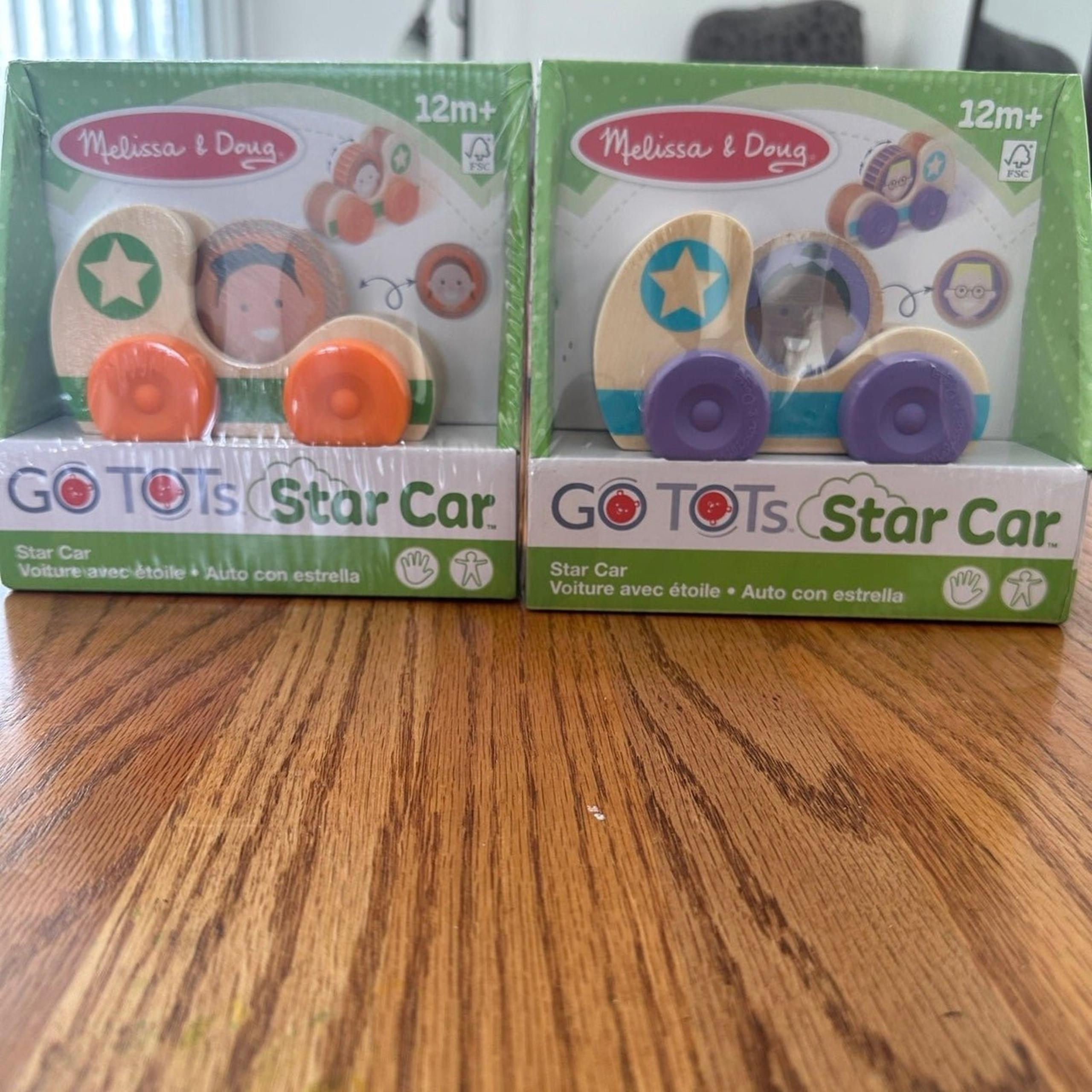 Melissa and doug wooden Go tots star cars set of 2