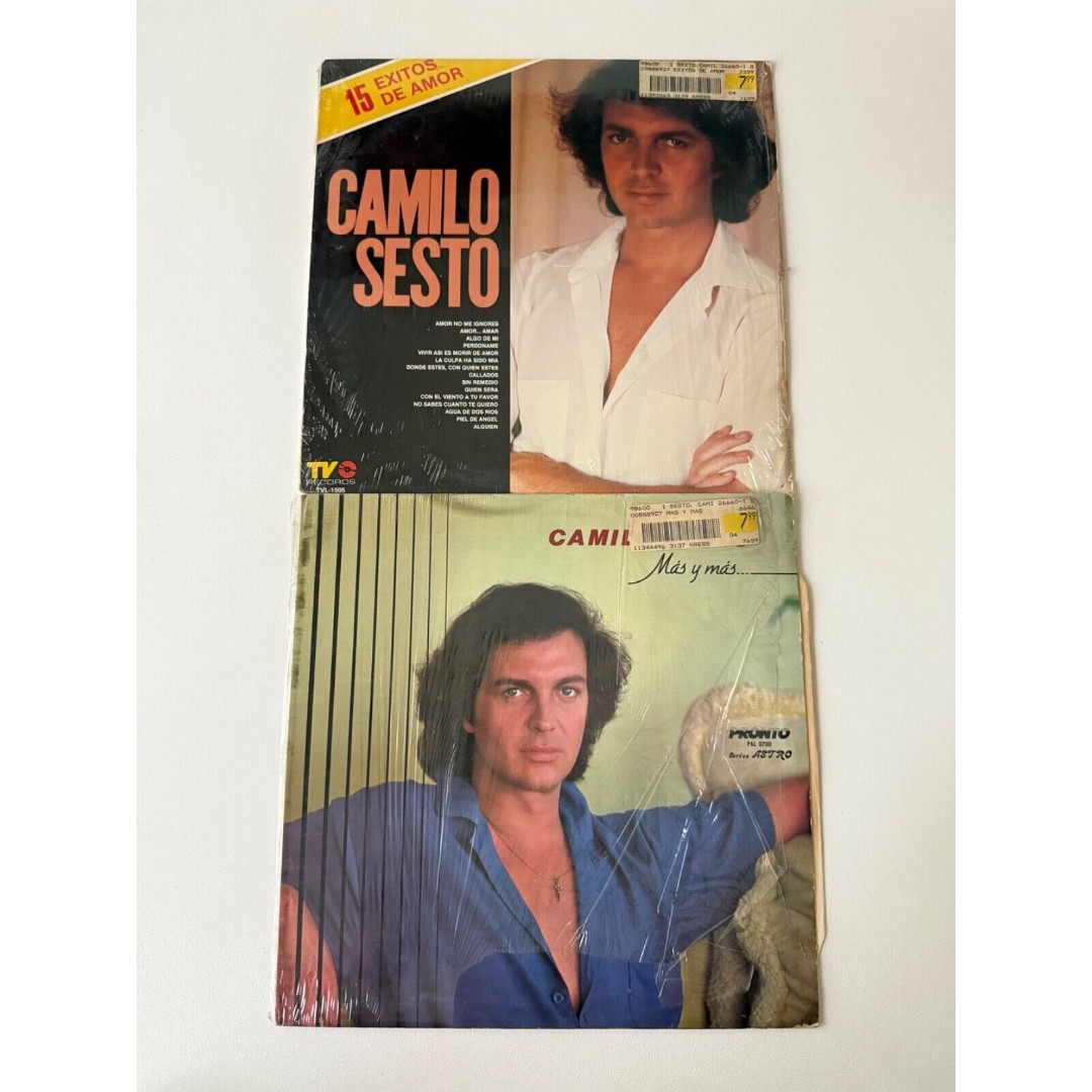 Camilo Sesto Mas Y Mas 15 Exitos De Amor LP Lot Shrink Cleaned VG/VG+