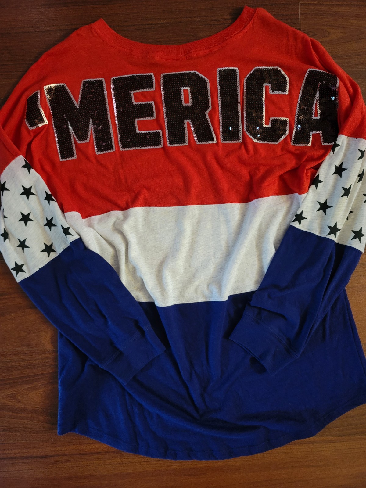 VS PINK Medium 4th of july crew