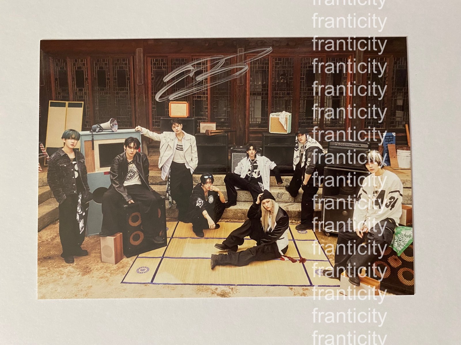stray kids hop album felix signed postcard