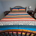 NEW Queen Bohemian Striped Reversible Quilt Set w/ 2 Standard Shams