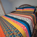 NEW Queen Bohemian Striped Reversible Quilt Set w/ 2 Standard Shams