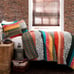NEW Queen Bohemian Striped Reversible Quilt Set w/ 2 Standard Shams
