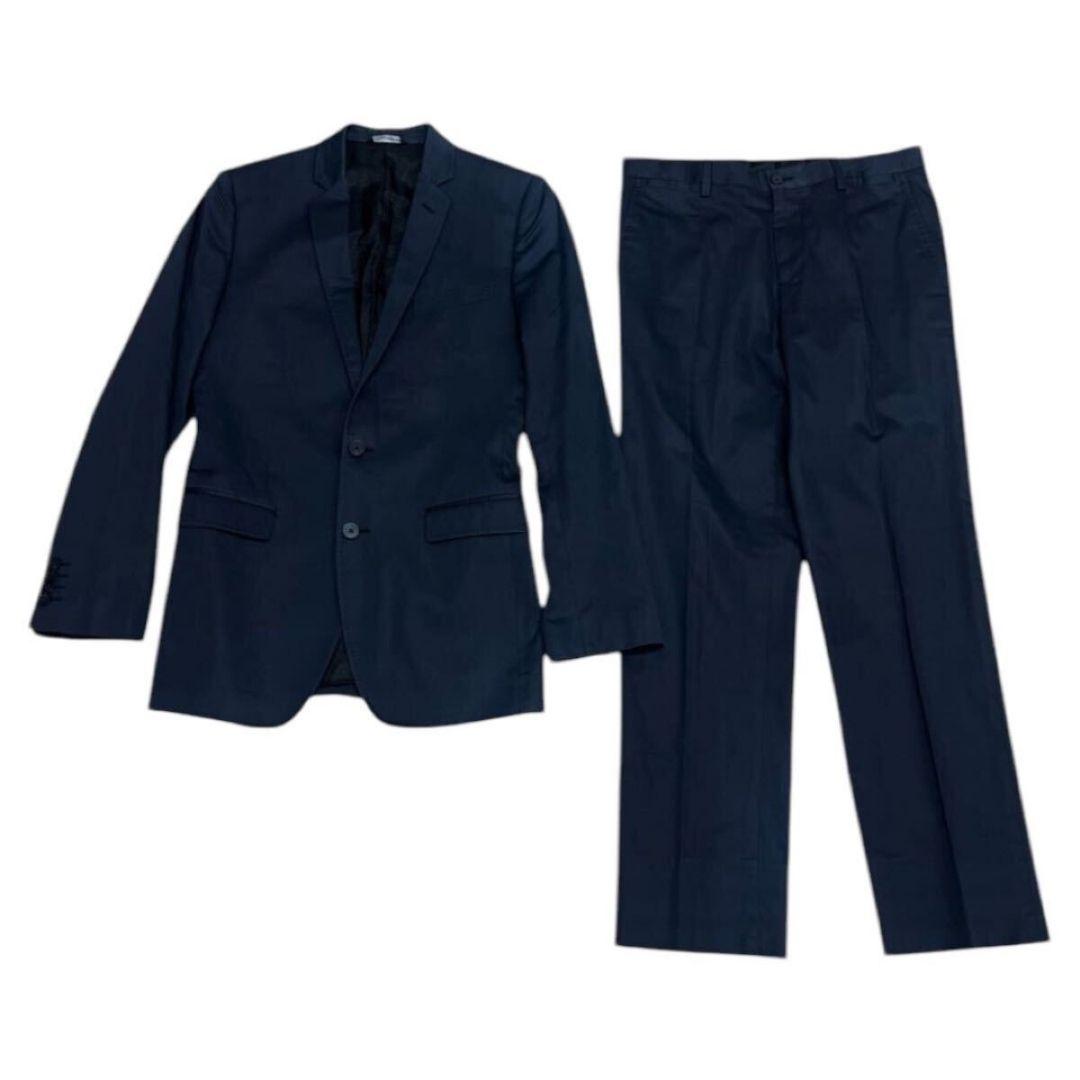 High-End Dolce & Gabbana Cotton Silk Blend Windowpane 2-Button Suit